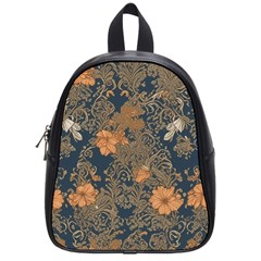 Seamless Pattern Patterns Leaves Vintage School Bag (small)