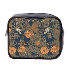 Seamless Pattern Patterns Leaves Vintage Mini Toiletries Bag (two Sides)