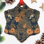 Seamless Pattern Patterns Leaves Vintage Ornament (Snowflake) Front