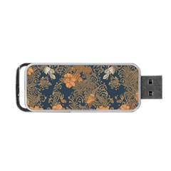 Seamless Pattern Patterns Leaves Vintage Portable Usb Flash (two Sides)