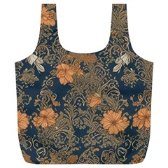 Seamless Pattern Patterns Leaves Vintage Full Print Recycle Bag (xl)