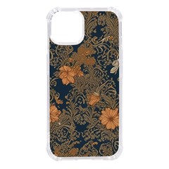 Seamless Pattern Patterns Leaves Vintage Iphone 14 Tpu Uv Print Case by Paksenen