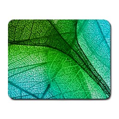 3d Leaves Texture Sheet Blue Green Small Mousepad