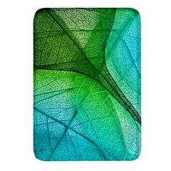 3d Leaves Texture Sheet Blue Green Rectangular Glass Fridge Magnet (4 Pack)