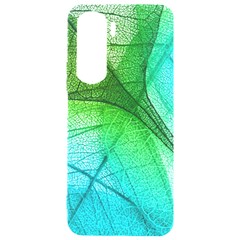 3d Leaves Texture Sheet Blue Green Samsung Galaxy S24 Plus 6 7 Inch Black Tpu Uv Case