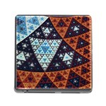 Fractal Triangle Geometric Abstract Pattern Memory Card Reader (Square 5 Slot) Front