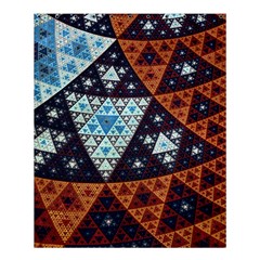 Fractal Triangle Geometric Abstract Pattern Shower Curtain 60  X 72  (medium) 