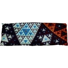 Fractal Triangle Geometric Abstract Pattern 17 x47  Body Pillow Case Dakimakura (two Sides)