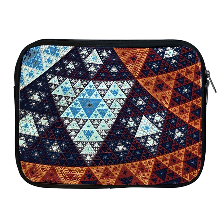 Fractal Triangle Geometric Abstract Pattern Apple iPad 2/3/4 Zipper Cases