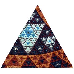 Fractal Triangle Geometric Abstract Pattern Wooden Puzzle Triangle