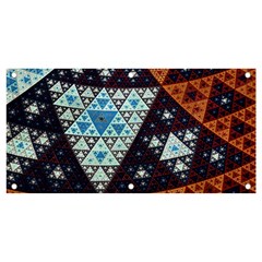 Fractal Triangle Geometric Abstract Pattern Banner And Sign 4  X 2 