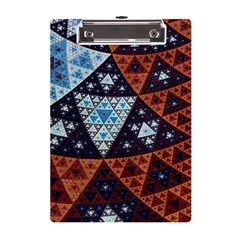 Fractal Triangle Geometric Abstract Pattern A5 Acrylic Clipboard