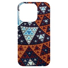 Fractal Triangle Geometric Abstract Pattern Iphone 14 Pro Black Uv Print Case