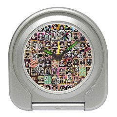 Spanish Gothic Girls Pattern Travel Alarm Clock