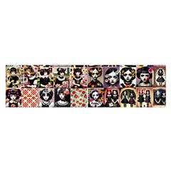 Spanish Gothic Girls Pattern Oblong Satin Scarf (16  X 60 ) by patterns123