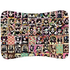 Spanish Gothic Girls Pattern Velour Seat Head Rest Cushion