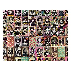 Spanish Gothic Girls Pattern Premium Plush Fleece Blanket (large) by violetheavensky