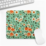 Retro 1960s Flowers Pattern 3 Large Mousepad Front