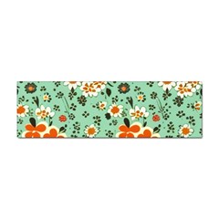 Retro 1960s Flowers Pattern 3 Sticker (bumper) by violetheavensky