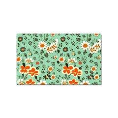 Retro 1960s Flowers Pattern 3 Sticker Rectangular (10 Pack) by violetheavensky