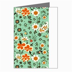 Retro 1960s Flowers Pattern 3 Greeting Card by violetheavensky