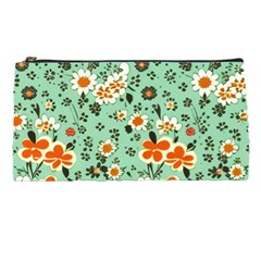 Retro 1960s Flowers Pattern 3 Pencil Cases