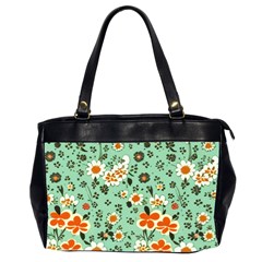 Retro 1960s Flowers Pattern 3 Oversize Office Handbag (2 Sides) by patterns123