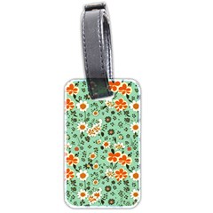 Retro 1960s Flowers Pattern 3 Luggage Tag (two Sides)