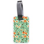 Retro 1960s Flowers Pattern 3 Luggage Tag (two sides) Back