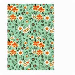 Retro 1960s Flowers Pattern 3 Large Garden Flag (two Sides)