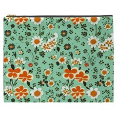 Retro 1960s Flowers Pattern 3 Cosmetic Bag (xxxl)