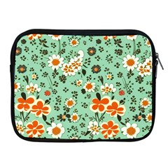 Retro 1960s Flowers Pattern 3 Apple Ipad 2/3/4 Zipper Cases