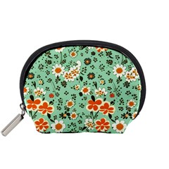 Retro 1960s Flowers Pattern 3 Accessory Pouch (small)