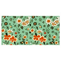 Retro 1960s Flowers Pattern 3 Banner And Sign 4  X 2 