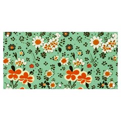 Retro 1960s Flowers Pattern 3 Banner And Sign 6  X 3 