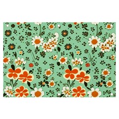 Retro 1960s Flowers Pattern 3 Banner And Sign 6  X 4 