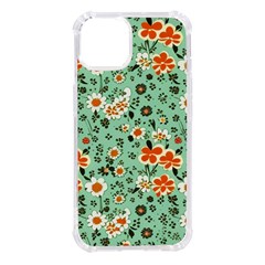 Retro 1960s Flowers Pattern 3 Iphone 14 Tpu Uv Print Case