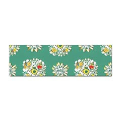 Retro 1960s Flowers Pattern 2 Sticker (bumper)