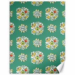 Retro 1960s Flowers Pattern 2 Canvas 18  X 24 