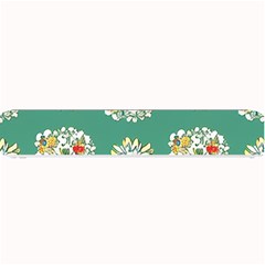 Retro 1960s Flowers Pattern 2 Small Bar Mat