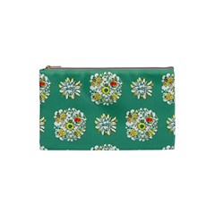 Retro 1960s Flowers Pattern 2 Cosmetic Bag (small)