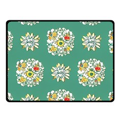 Retro 1960s Flowers Pattern 2 Fleece Blanket (small)