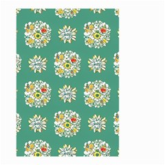 Retro 1960s Flowers Pattern 2 Small Garden Flag (two Sides)