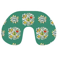 Retro 1960s Flowers Pattern 2 Travel Neck Pillow