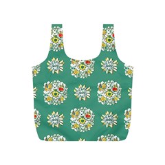 Retro 1960s Flowers Pattern 2 Full Print Recycle Bag (s)