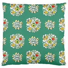 Retro 1960s Flowers Pattern 2 Standard Premium Plush Fleece Cushion Case (two Sides)