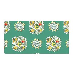 Retro 1960s Flowers Pattern 2 Satin Wrap 35  X 70 