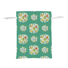 Retro 1960s Flowers Pattern 2 Lightweight Drawstring Pouch (m)