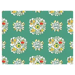 Retro 1960s Flowers Pattern 2 Two Sides Premium Plush Fleece Blanket (baby Size) by violetheavensky