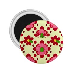 Retro 1960s Flowers Pattern 4 2 25  Magnets by patterns123